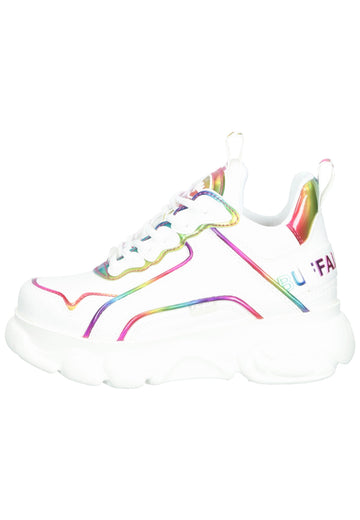 Buffalo Sneaker Lederimitat Weiß - surf4shoes