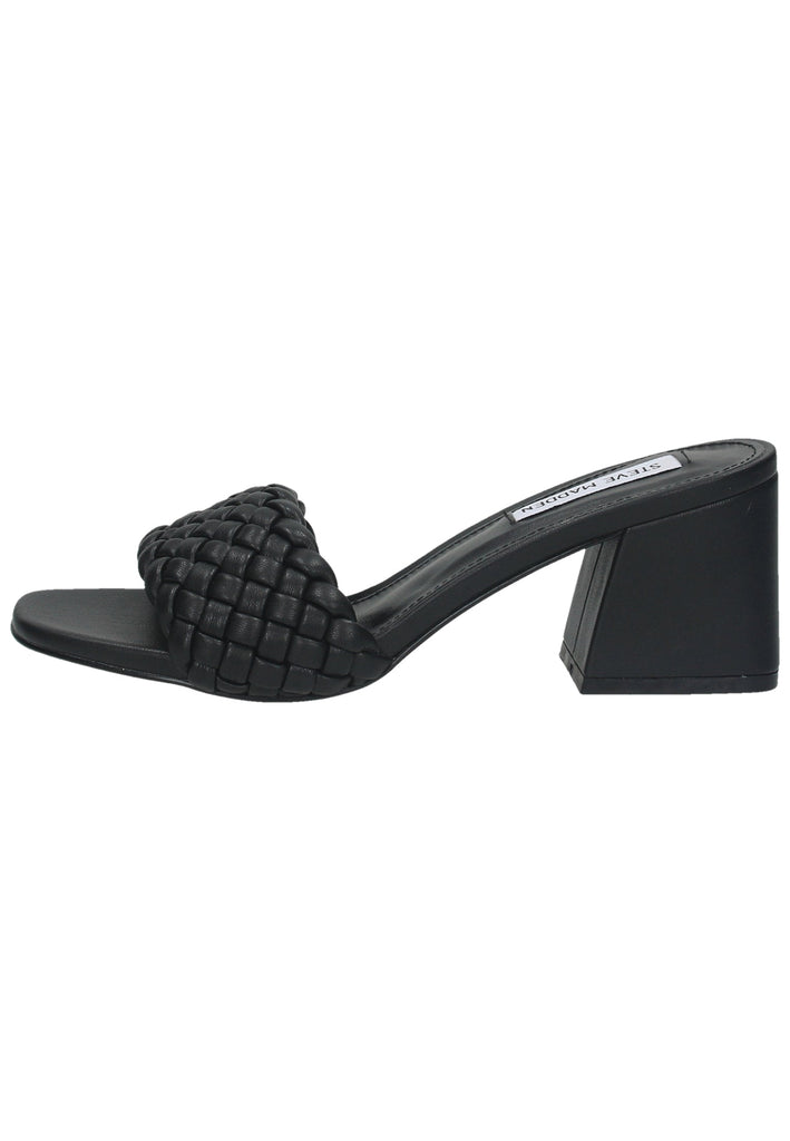 Steve Madden Pantoletten Lederimitat Schwarz - surf4shoes