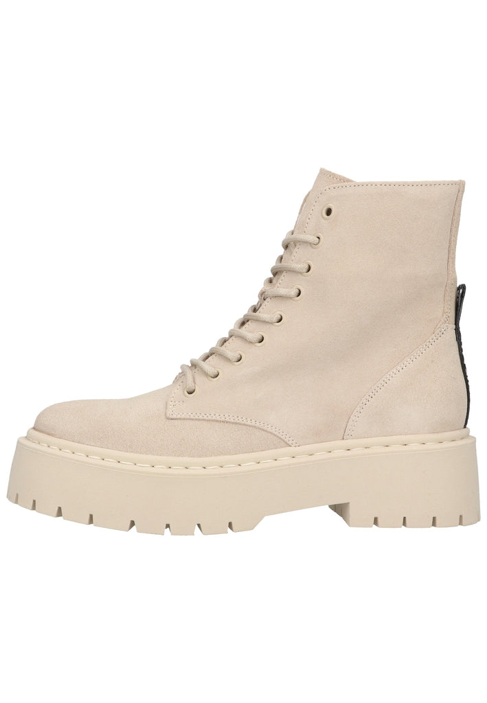 Steve Madden Stiefelette Veloursleder Beige - surf4shoes