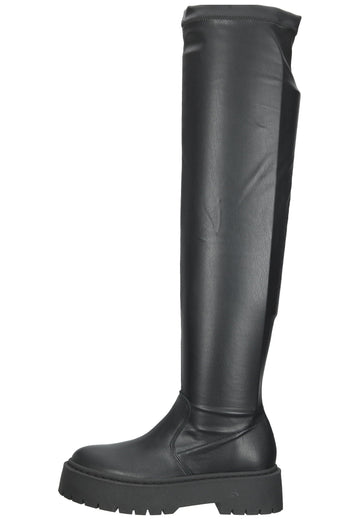 Steve Madden Stiefel Lederimitat Schwarz - surf4shoes
