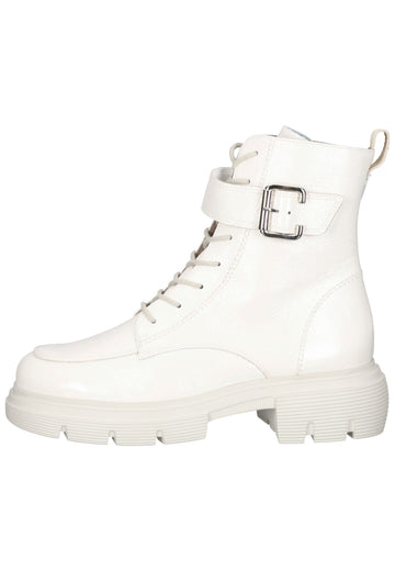 Paul Green Stiefelette Leder Weiß Lack - surf4shoes