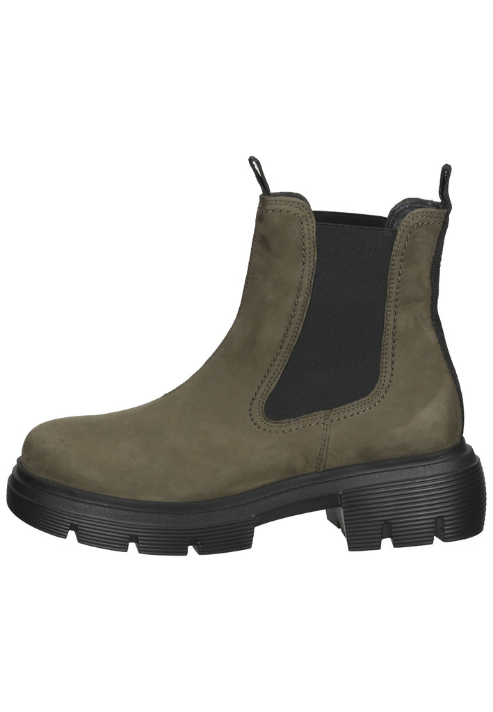 Paul Green Stiefelette Nubukleder Oliv - surf4shoes