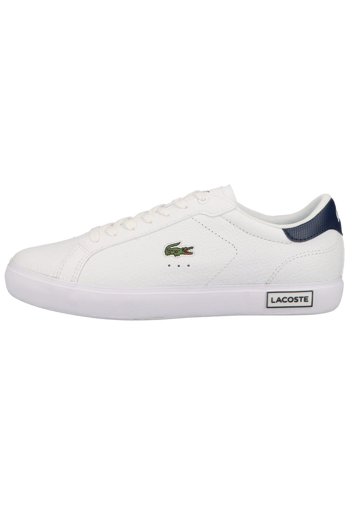 Lacoste Sneaker Leder Weiß/Navy - surf4shoes