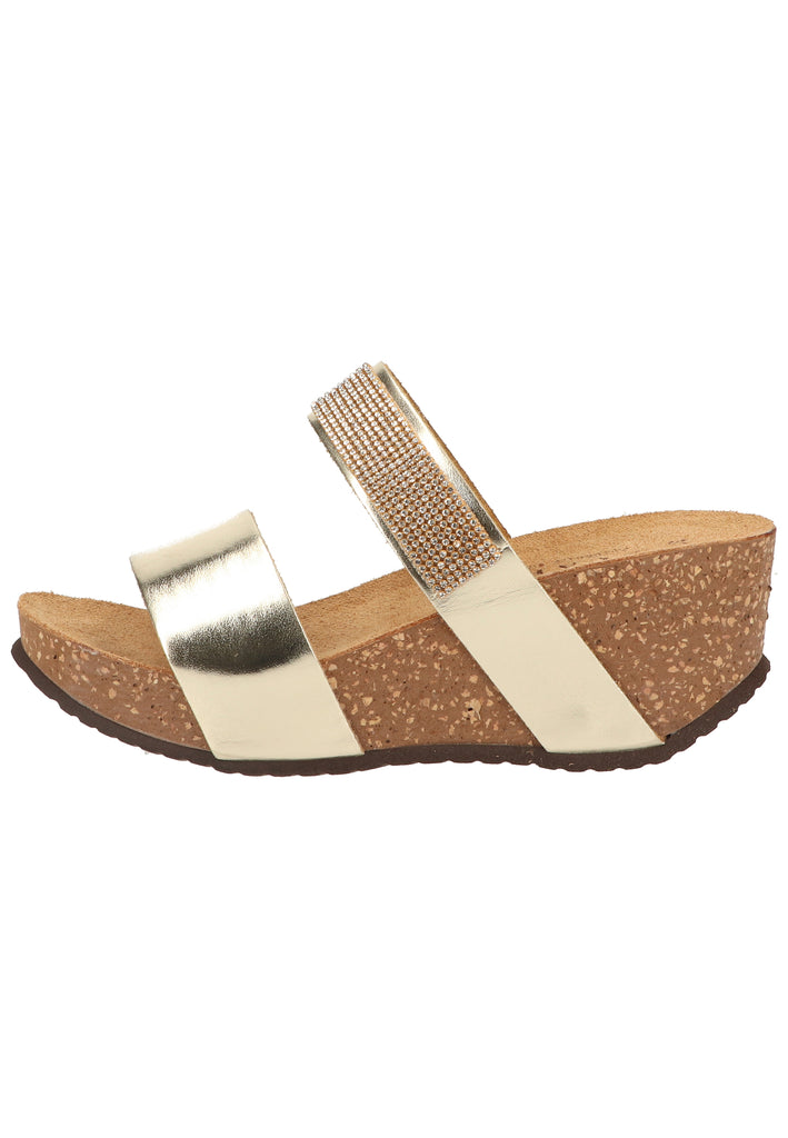 Scapa Pantoletten Lederimitat Platin - surf4shoes