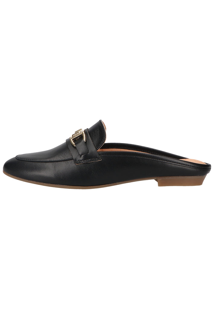Scapa Pantoletten Leder Schwarz - surf4shoes