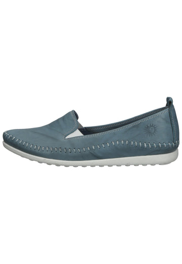 Cosmos Comfort Slipper Leder Blau - surf4shoes