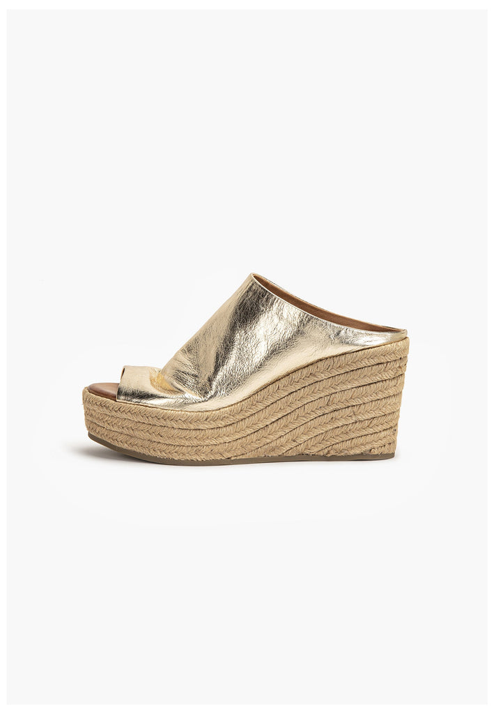 Inuovo Pantoletten Leder Gold - surf4shoes