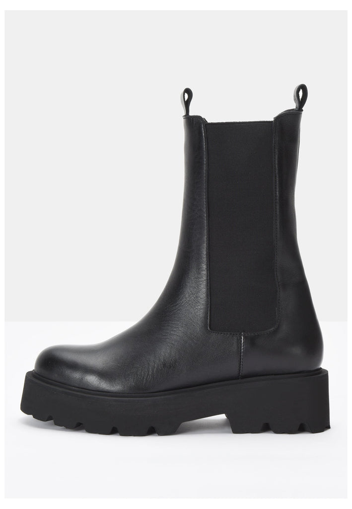 Inuovo Stiefelette Leder/Textil Schwarz - surf4shoes