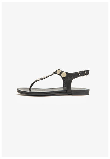 Inuovo Zehensteg Leder Schwarz - surf4shoes