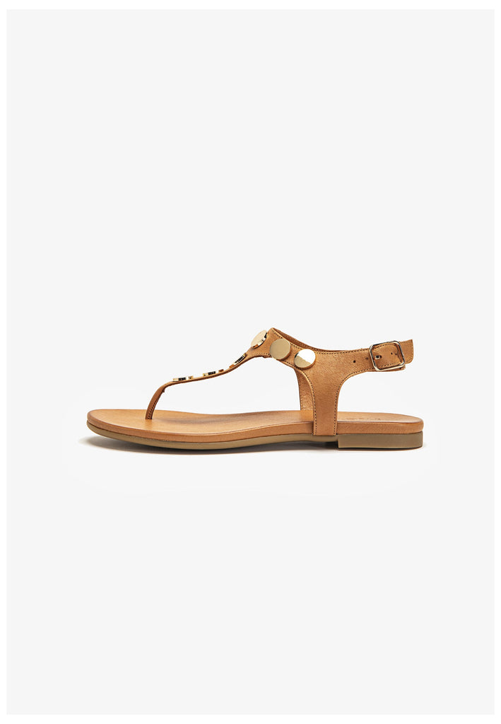 Inuovo Zehensteg Leder Mittelbraun - surf4shoes