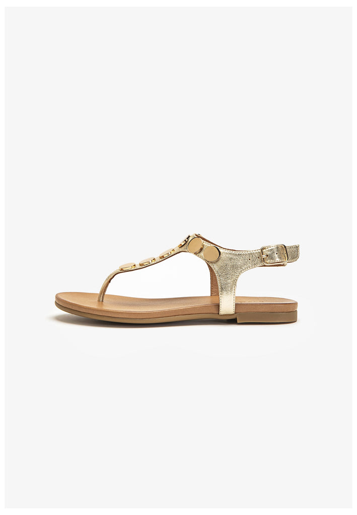 Inuovo Zehensteg Leder Gold - surf4shoes