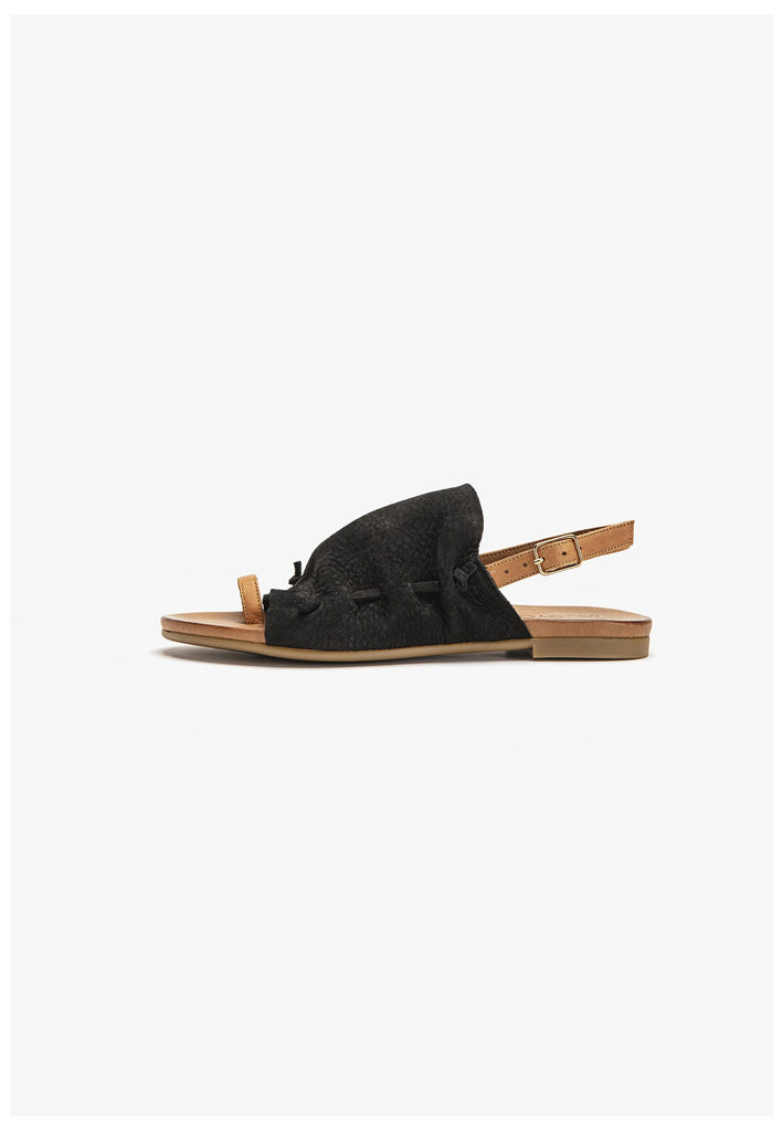 Inuovo Zehensteg Leder Schwarz - surf4shoes