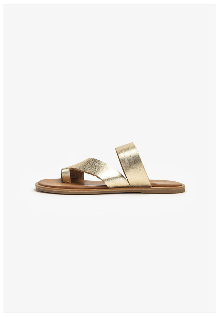Inuovo Zehensteg Leder Gold - surf4shoes