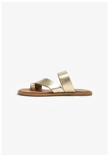 Inuovo Zehensteg Leder Gold - surf4shoes