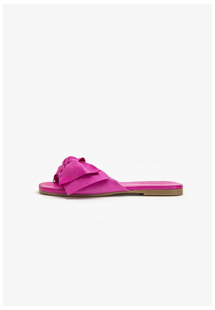 Inuovo Pantoletten Leder Fuchsia - surf4shoes