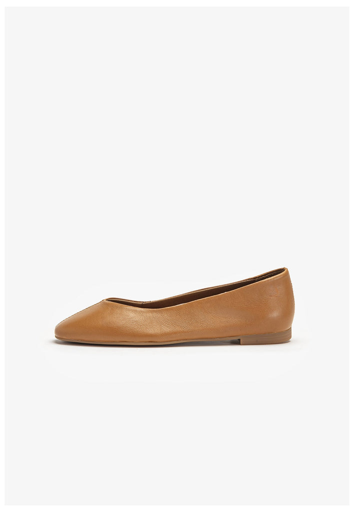Inuovo Ballerinas Leder Mittelbraun - surf4shoes