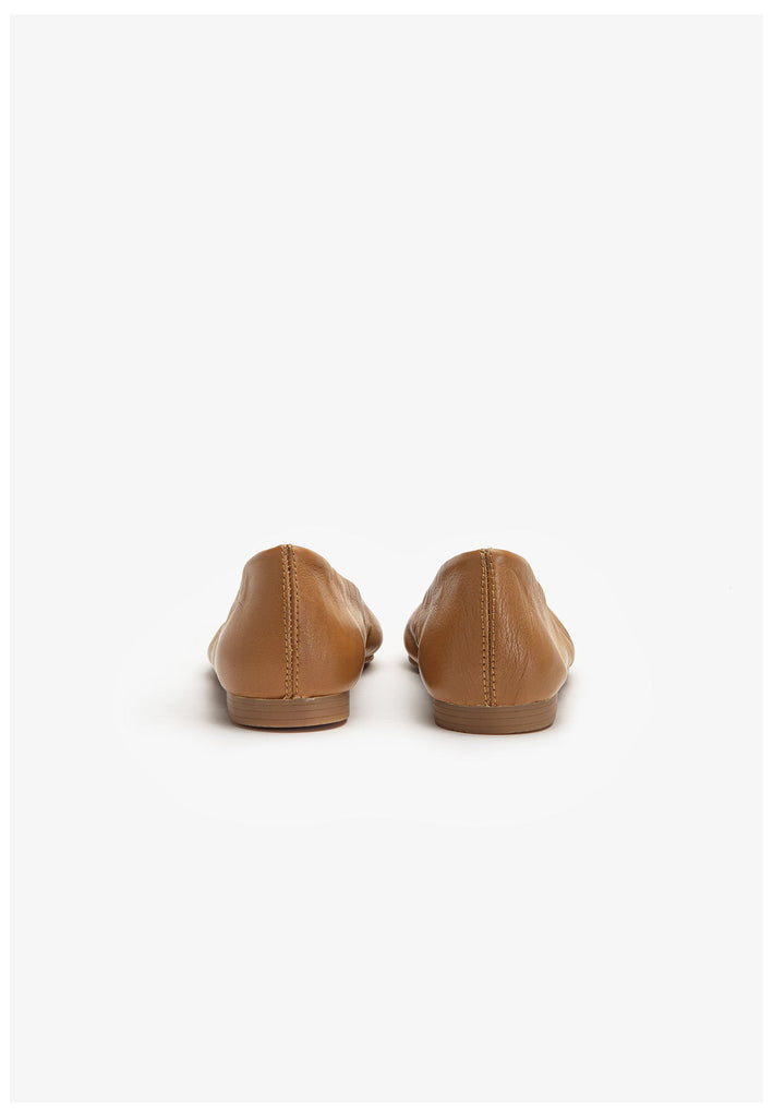 Inuovo Ballerinas Leder Mittelbraun - surf4shoes