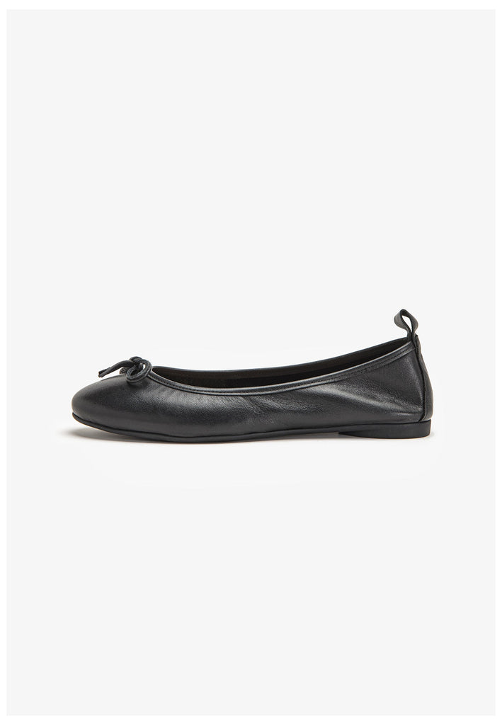 Inuovo Ballerinas Leder Schwarz - surf4shoes