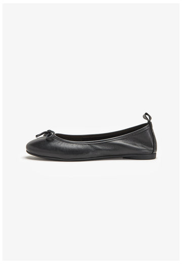 Inuovo Ballerinas Leder Schwarz - surf4shoes
