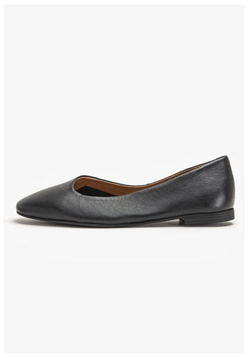 Inuovo Ballerinas Leder Schwarz - surf4shoes