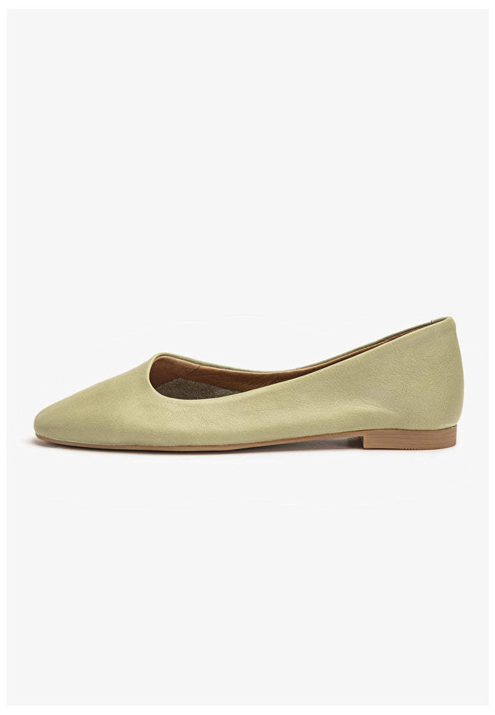 Inuovo Ballerinas Leder Olive - surf4shoes