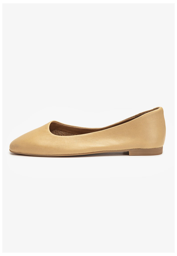 Inuovo Ballerinas Leder Hellbraun - surf4shoes