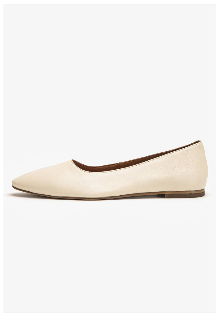 Inuovo Ballerinas Leder Beige - surf4shoes