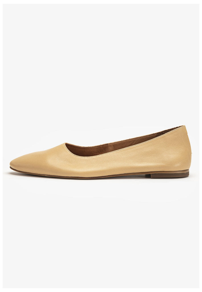 Inuovo Ballerinas Leder Hellbraun - surf4shoes