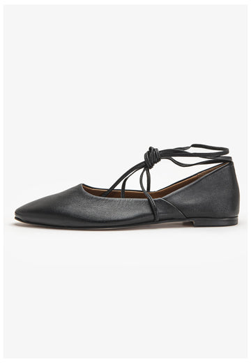 Inuovo Ballerinas Leder Schwarz - surf4shoes