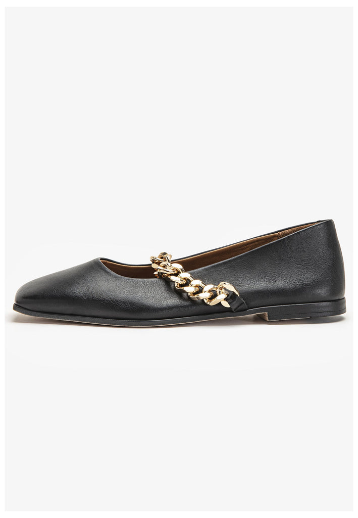 Inuovo Ballerinas Leder Schwarz - surf4shoes