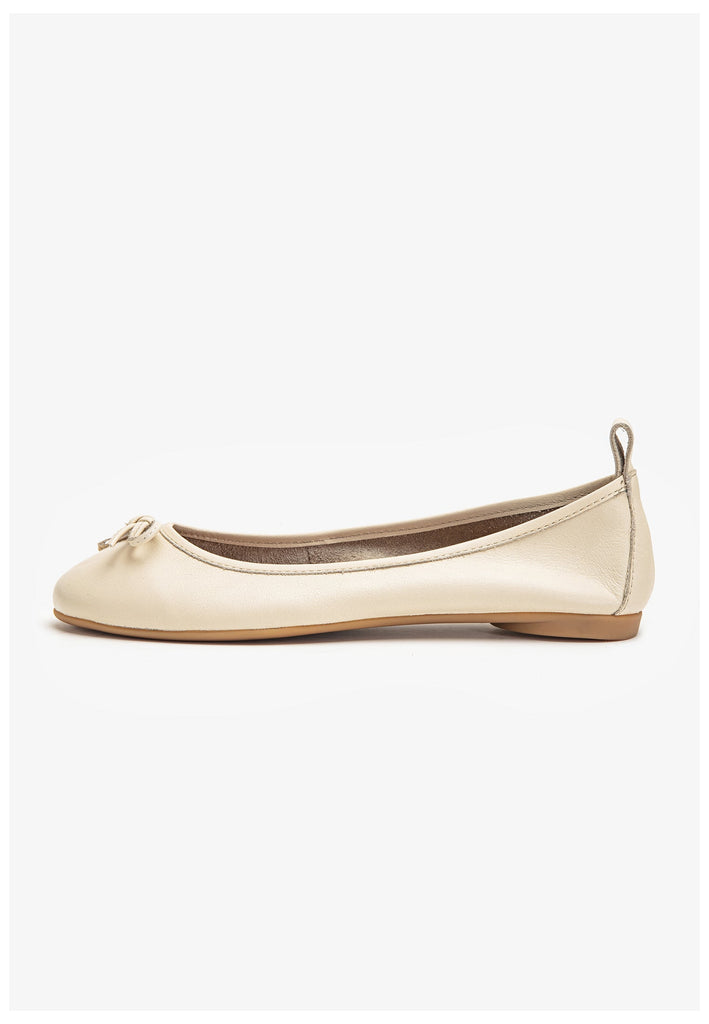 Inuovo Ballerinas Leder Beige - surf4shoes
