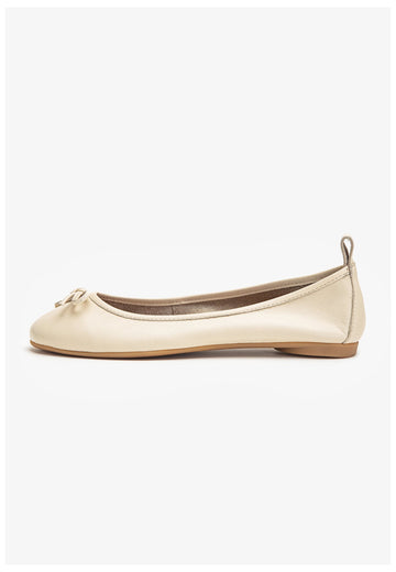 Inuovo Ballerinas Leder Beige - surf4shoes