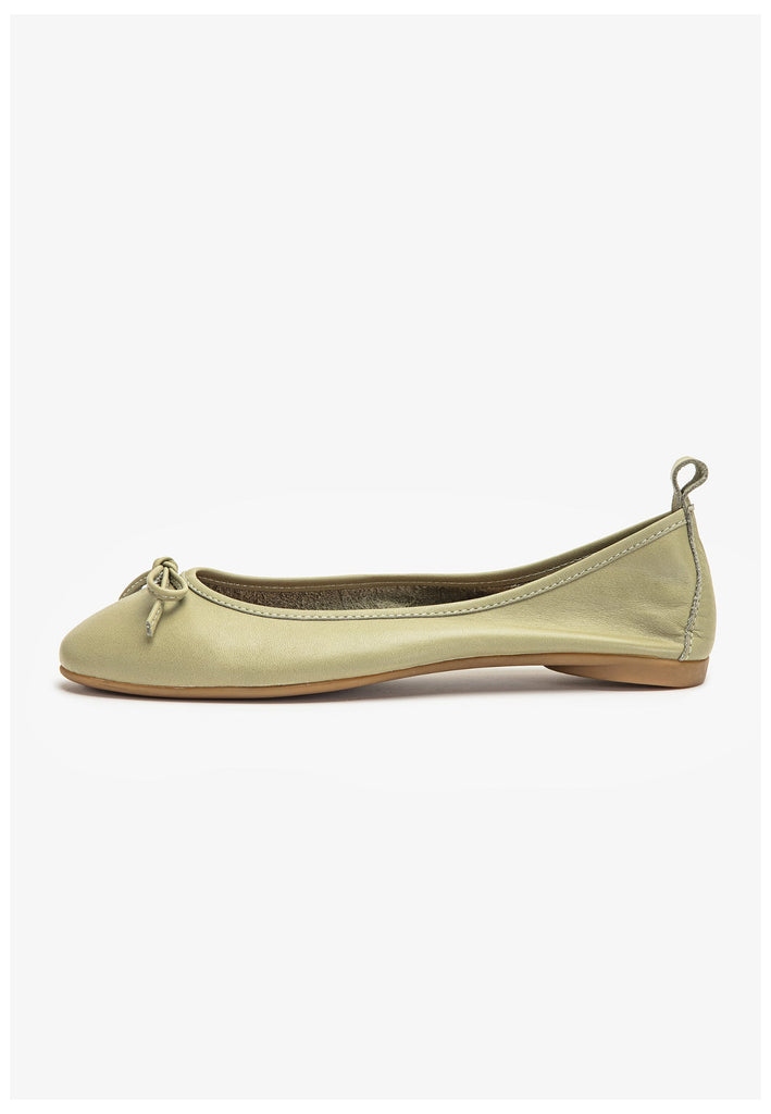 Inuovo Ballerinas Leder Olive - surf4shoes
