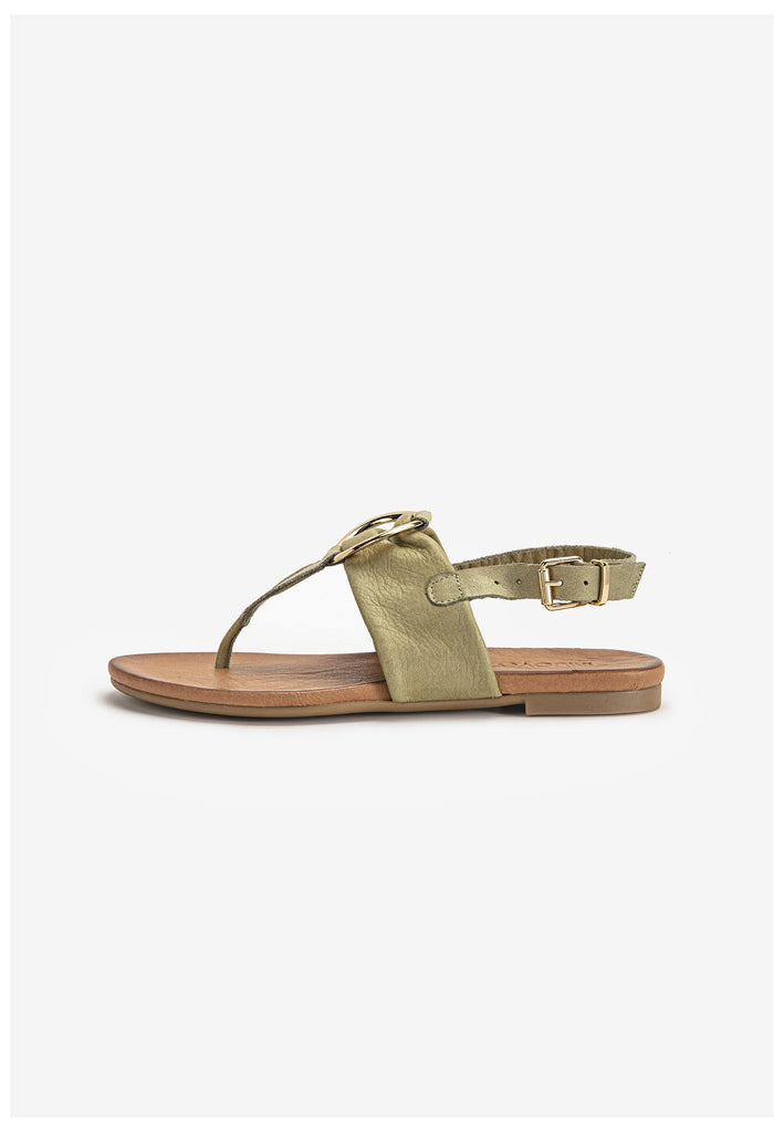 Inuovo Zehensteg Leder Oliv - surf4shoes