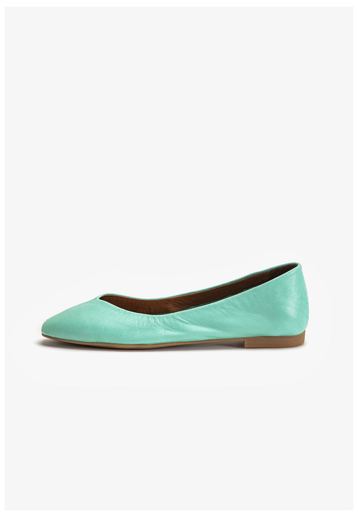 Inuovo Ballerinas Leder Hellgrün - surf4shoes