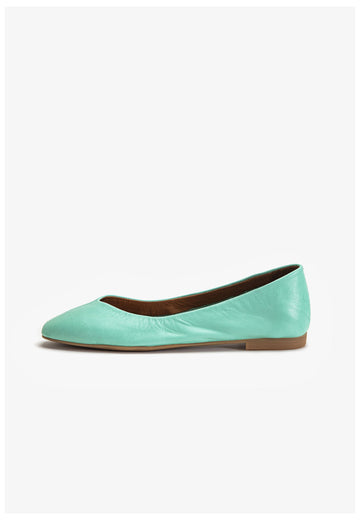 Inuovo Ballerinas Leder Hellgrün - surf4shoes