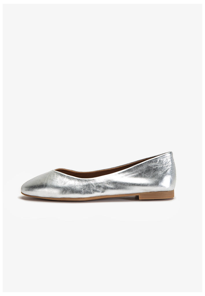 Inuovo Ballerinas Leder Silber - surf4shoes