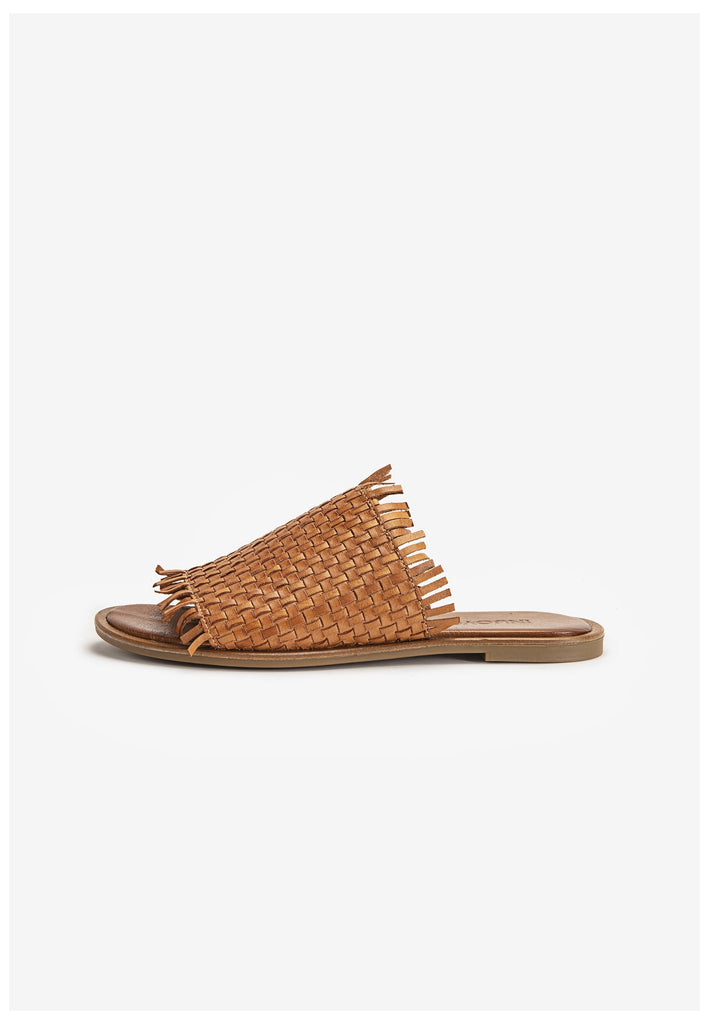 Inuovo Pantoletten Leder Mittelbraun - surf4shoes