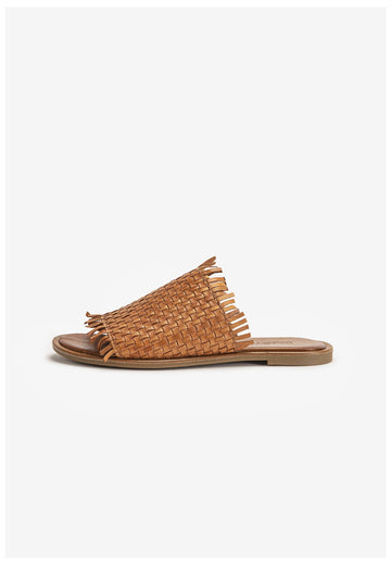 Inuovo Pantoletten Leder Mittelbraun - surf4shoes
