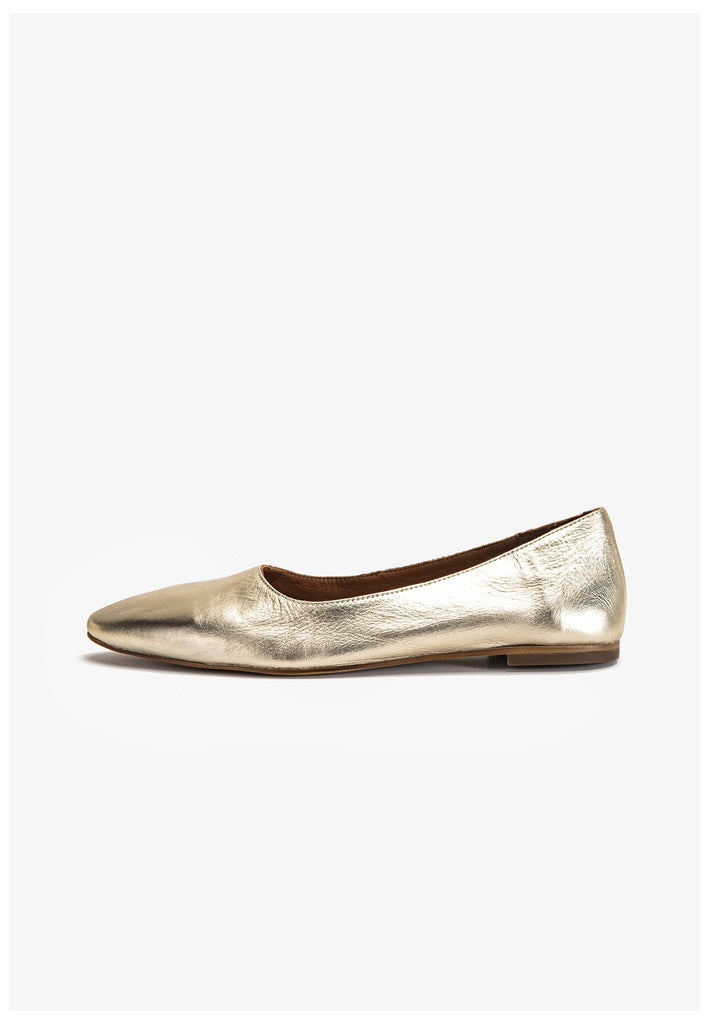 Inuovo Ballerinas Leder Gold - surf4shoes