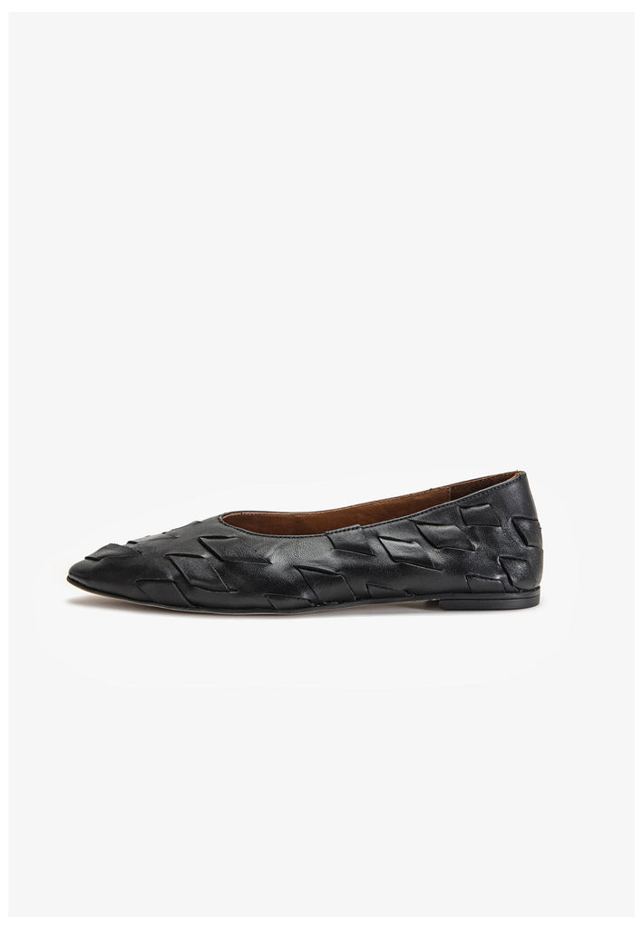 Inuovo Ballerinas Leder Schwarz - surf4shoes