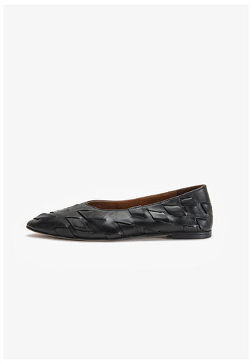 Inuovo Ballerinas Leder Schwarz - surf4shoes