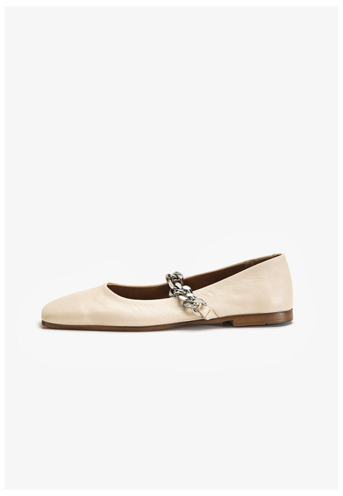 Inuovo Ballerinas Leder Beige - surf4shoes