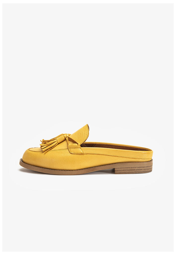 Inuovo Pantoletten Leder Mustard - surf4shoes
