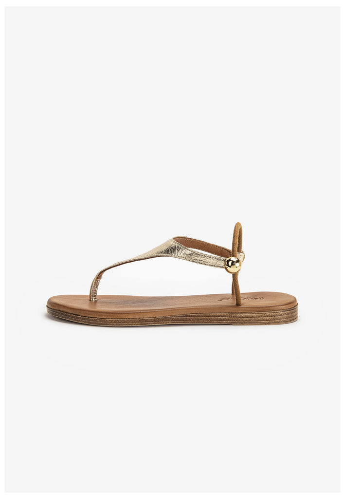 Inuovo Zehensteg Leder Gold - surf4shoes