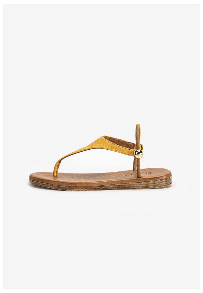 Inuovo Zehensteg Leder Mustard - surf4shoes