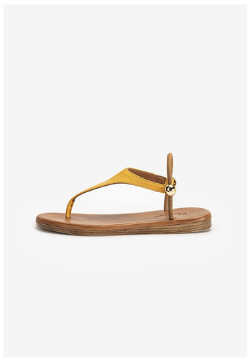 Inuovo Zehensteg Leder Mustard - surf4shoes