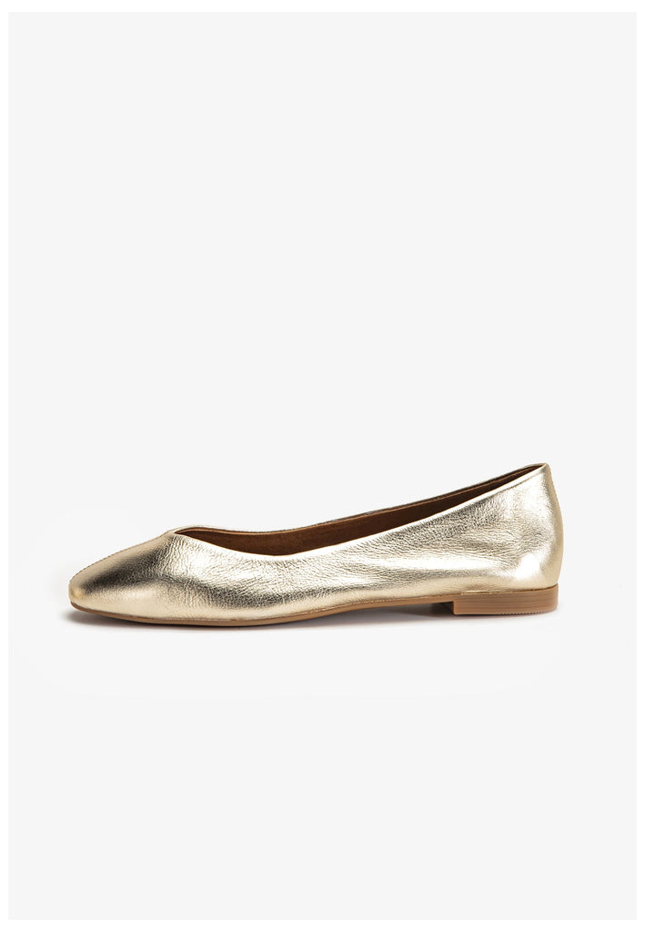 Inuovo Ballerinas Leder Gold - surf4shoes