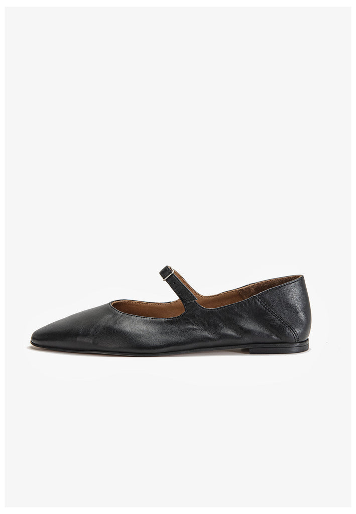 Inuovo Ballerinas Leder Schwarz - surf4shoes
