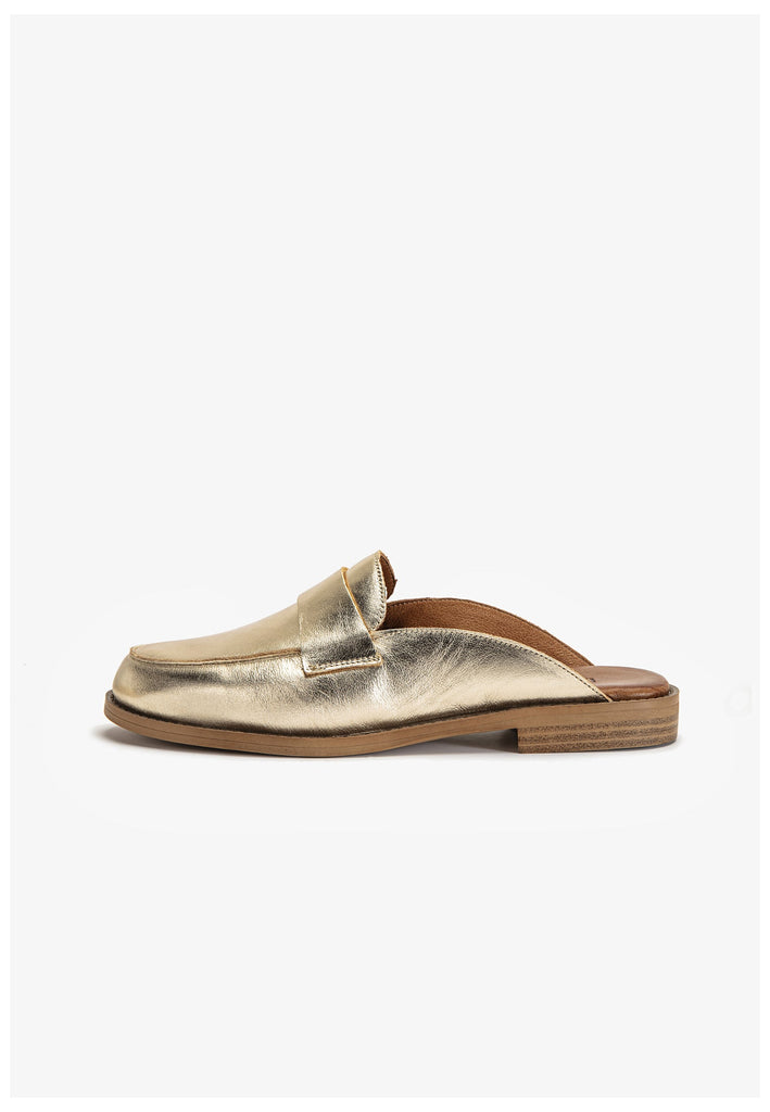Inuovo Pantoletten Leder Gold - surf4shoes